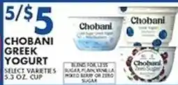 Met Foodmarkets Chobani Greek Yogurt offer