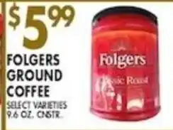 Met Foodmarkets Folgers ground coffee offer