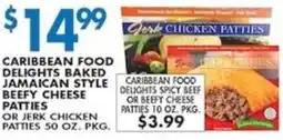 Met Foodmarkets Caribbean Food Delights Baked Jamaican Style Beefy Cheese Patties or Jerk Chicken Patties offer