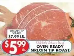 Met Foodmarkets Usda Choice Beef Oven Ready Sirloin Tip Roast offer