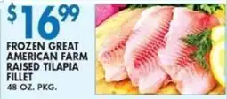 Met Foodmarkets Frozen great american farm raised tilapia fillet offer