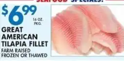 Met Foodmarkets Great American Tilapia Fillet offer