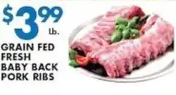 Met Foodmarkets Grain fed fresh baby back pork ribs offer