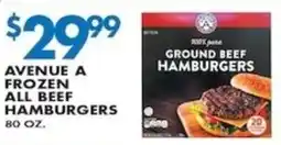 Met Foodmarkets Avenue A frozen all beef hamburgers offer