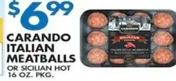 Met Foodmarkets Carando Italian Meatballs offer