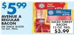 Met Foodmarkets Avenue A regular bacon or thick sliced offer