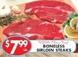 Met Foodmarkets Usda Choice Beef Boneless Sirloin Steaks offer