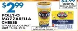 Met Foodmarkets Polly-O mozzarella cheese offer
