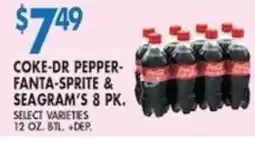 Met Foodmarkets Coke-Dr pepper Fanta-Sprite & seagram's 8 pk. offer
