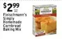 Met Foodmarkets Fleischmann's Simply Homemade Cornbread Baking Mix offer