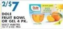 Met Foodmarkets Dole fruit bowl or gel 4 pk offer