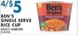 Met Foodmarkets Ben's single serve rice cup offer