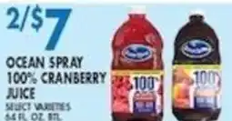 Met Foodmarkets Ocean Spray 100% Cranberry Juice offer