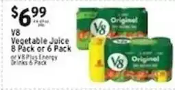 Met Foodmarkets V8 vegetable juice offer