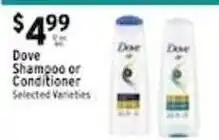 Met Foodmarkets Dove Shampoo or Conditioner offer