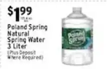 Met Foodmarkets Poland Spring natural spring water offer