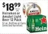 Met Foodmarkets Heineken or Amstel Light Beer offer