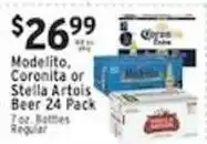 Met Foodmarkets Modelito, Coronita or Stella Artois Beer offer