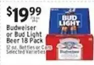 Met Foodmarkets Budweiser or Bud Light Beer offer