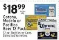 Met Foodmarkets Corona Modelo or Pacifico Beer offer