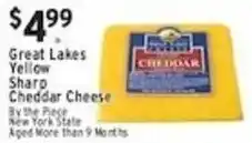 Met Foodmarkets Great Lakes Yellow Sharp Cheddar Cheese offer