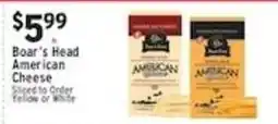 Met Foodmarkets Boar's Head American Cheese offer