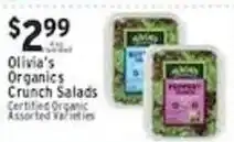 Met Foodmarkets Olivia's Organics Crunch Salads offer