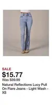 Cabela's Natural Reflections Lucy Pull On Flare Jeans - Light Wash - XS offer