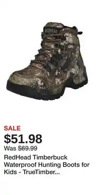 Cabela's RedHead Timberbuck Waterproof Hunting Boots for Kids - TrueTimber Strata - 11 Kids offer