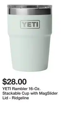 Cabela's YETI Rambler 16-Oz. Stackable Cup with MagSlider Lid - Ridgeline offer