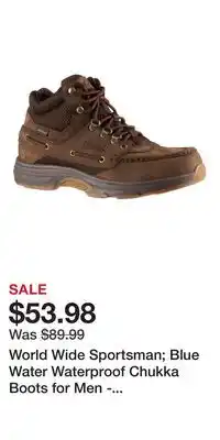 Cabela's World Wide Sportsman Blue Water Waterproof Chukka Boots for Men - Dark Brown - 8 M offer