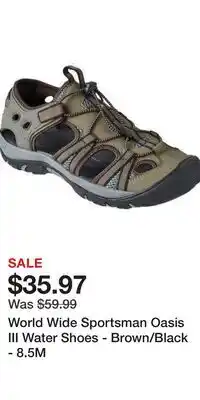 Cabela's World Wide Sportsman Oasis III Water Shoes - Brown/Black - 8.5M offer