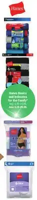 Meijer Hanes Basics and Intimates for the Family offer