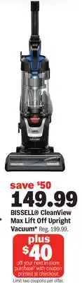 Meijer BISSEL CleanView Max Lift Off Upright Vacuum offer