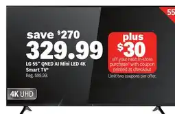Meijer LG 55 QNED AI Mini LED 4K Smart TV offer