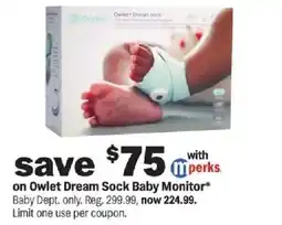 Meijer Owlet Dream Sock Baby Monitor offer