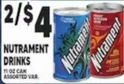 Associated Nutrament drinks offer