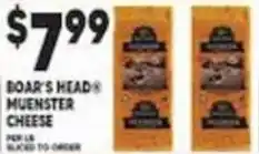 Associated Boar's Head Muenster Cheese offer