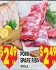 Associated Pork Spare Ribs Whole offer