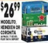 Associated Modelito, Heineken or Coronita offer