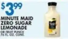 Associated Minute Maid Zero Sugar Lemonade offer