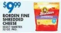 Associated Borden fine shredded cheese offer