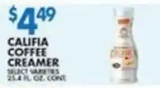 Associated Calafia coffee creamer offer