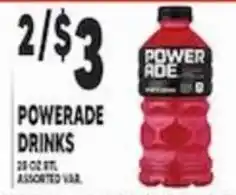 Associated Powerade drinks offer