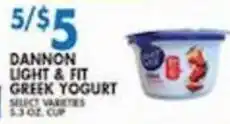 Associated Dannon light & fit greek yogurt offer