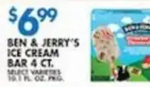 Associated Ben & Jerry's ice cream bar offer