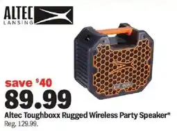 Meijer Altec Toughboxx Rugged Wireless Party Speaker offer