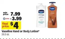 Meijer Vaseline Hand or Body Lotion offer
