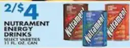 Associated Nutrament energy drinks offer
