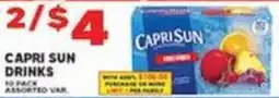 Associated Capri Sun drinks offer